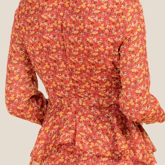 Francesca’s cinnamon ruffle dress - Picture 2 of 4